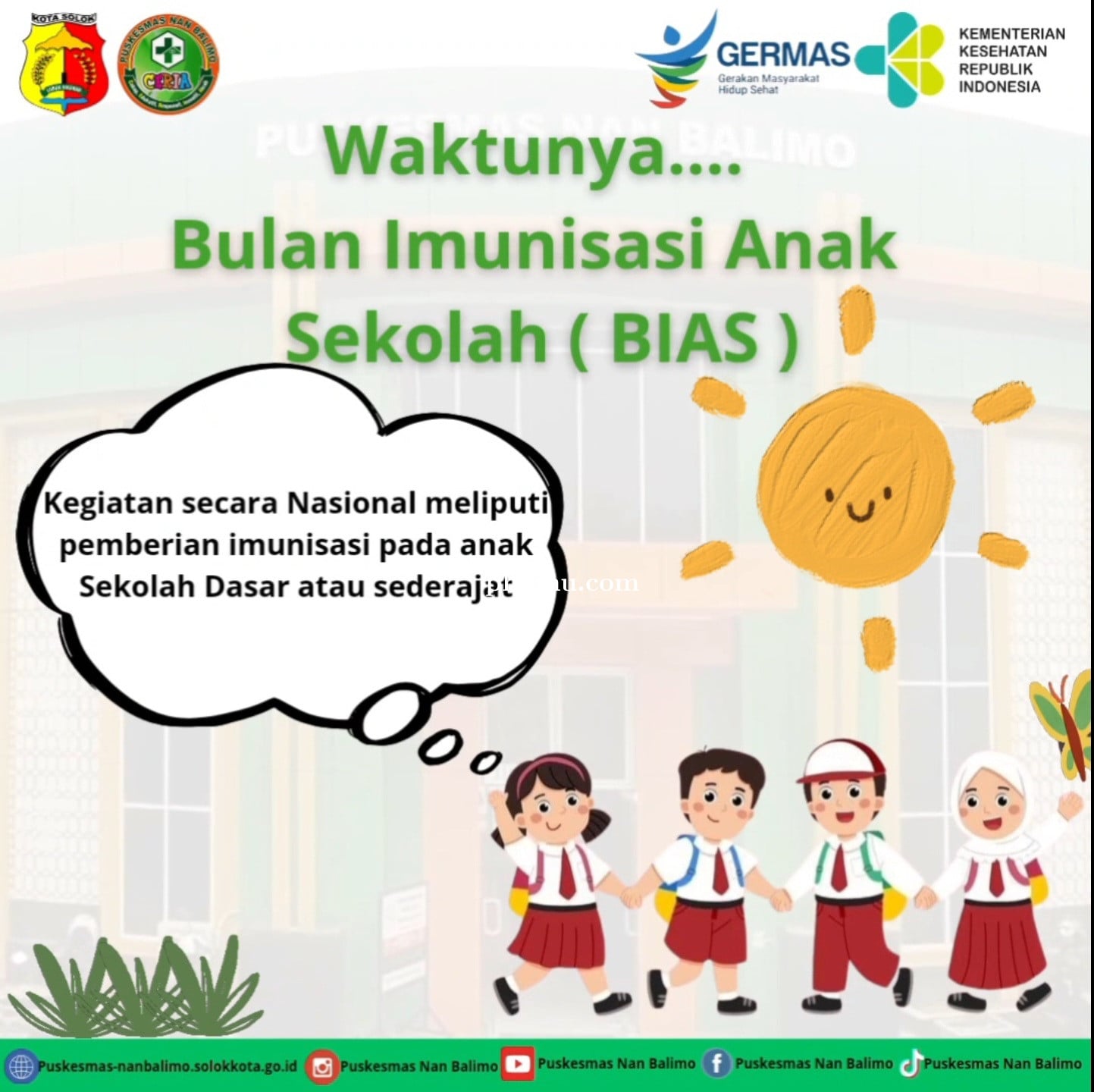 Waktunya Bulan Imunisasi Anak Sekolah